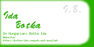 ida botka business card